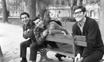 Víctor Jara, el escenógrafo Sergio Zapata, la diseñadora teatral Bruna Contreras y Alejandro Sieveking